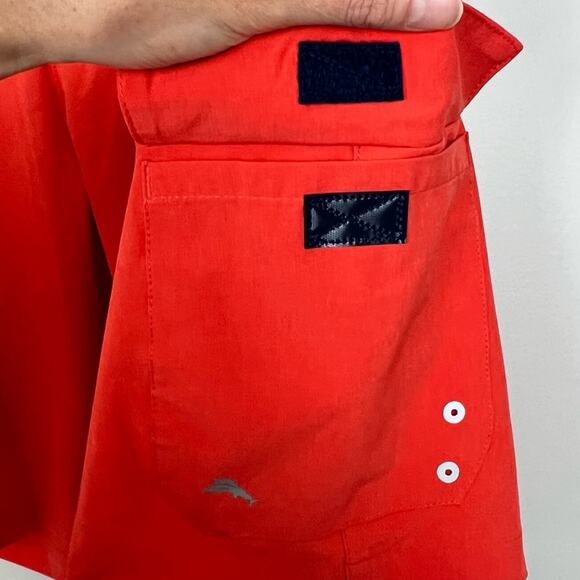 NWT Tommy Bahama Cayman Isles IslandZone Cargo Shorts Orange sz 29 Vacation $110 - Picture 7 of 10